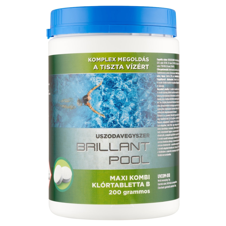Brillant Pool Maxi kombi klórtabletta B 200 grammos uszodavegyszer 1 kg