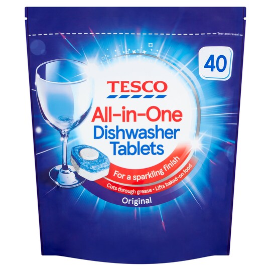 Tesco AllInOne Dishwasher Tablets 40S Original 680G Tesco Groceries