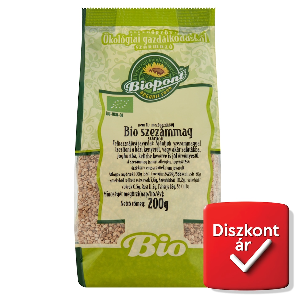 Biopont BIO szárított szezámmag 200 g  1. kép