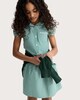 image 2 of F&F School Girls 2-Pack Cotton Rich Gingham Short Sleeved Dresses in Green