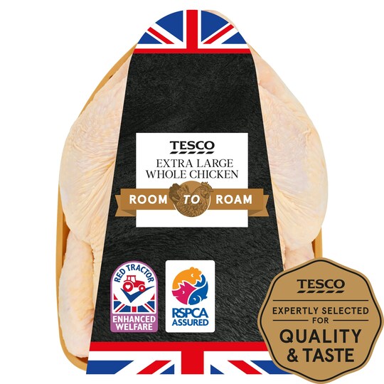Tesco Room To Roam British Whole Chicken 1.8Kg2.2Kg Tesco Groceries