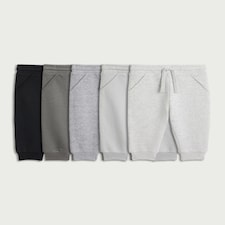 F&F Baby 5-Pack Cotton Rich Cuffed Joggers in Multi