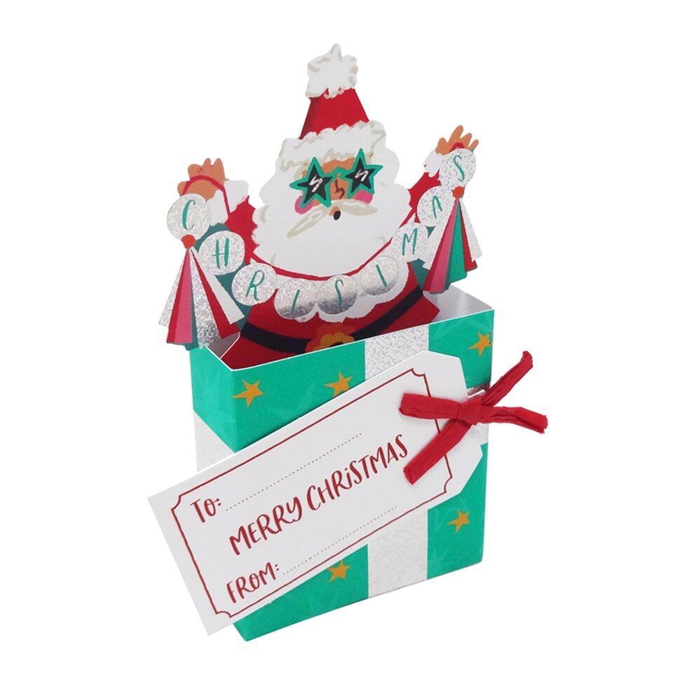 image 1 of T. Luxury Santa in a box Cards 5pk
