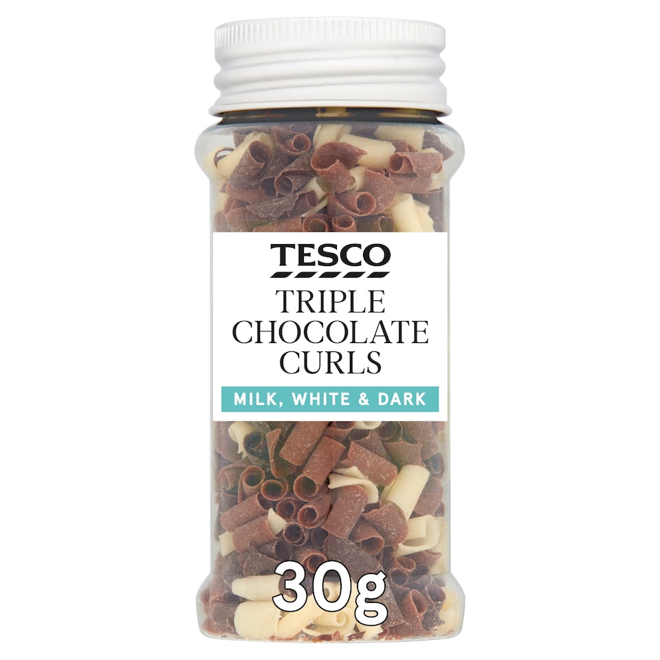 Tesco Triple Chocolate Curls 30G