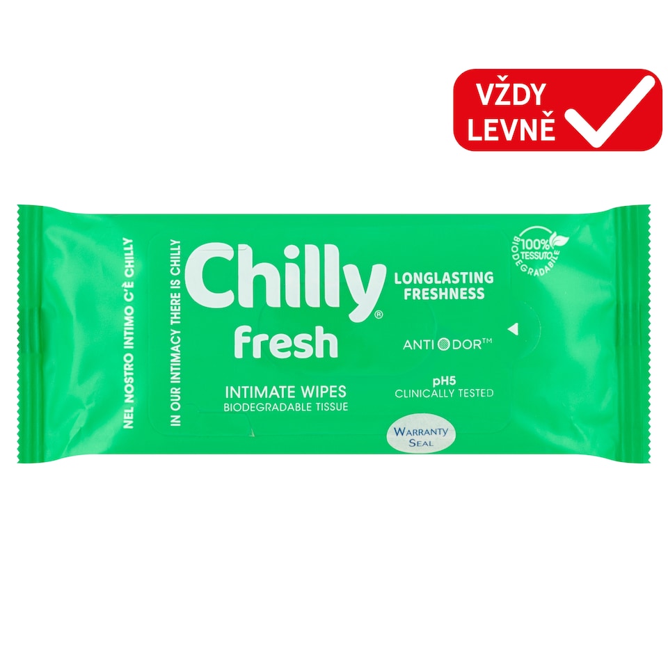 image 1 of Chilly Fresh Intimate Wipes 12 pcs