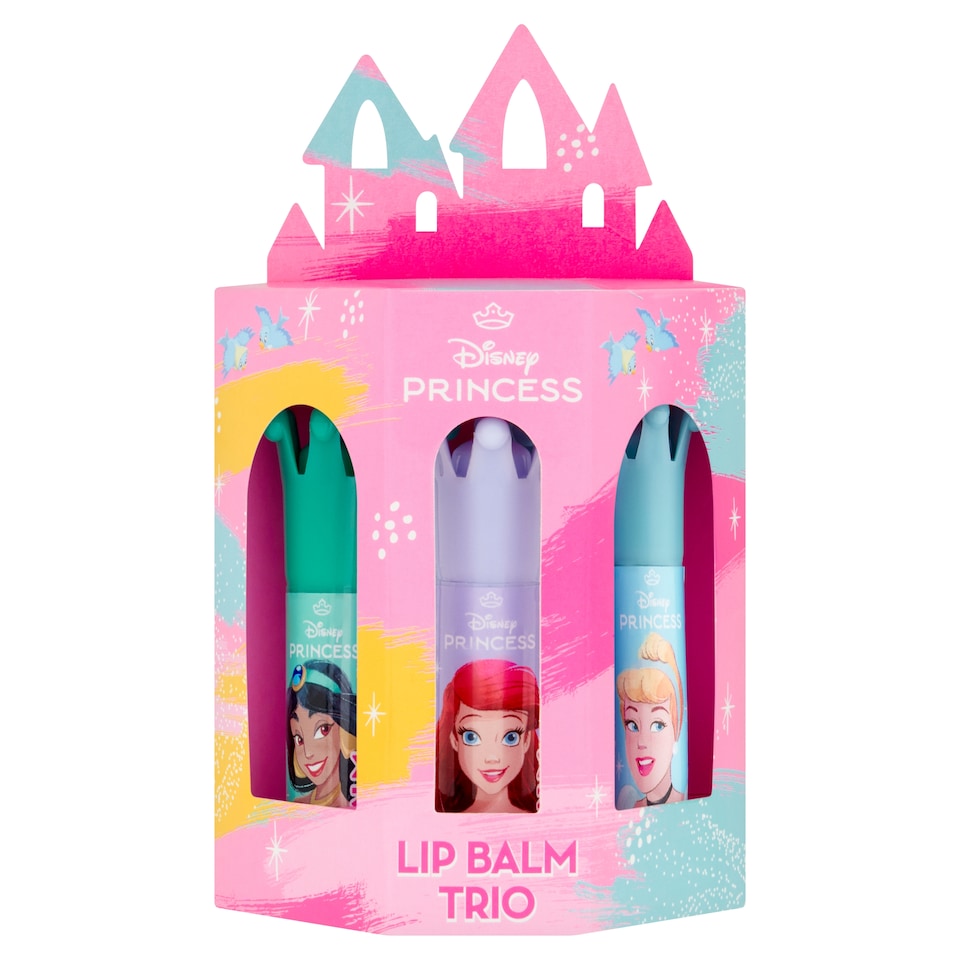 image 1 of Disney Princess Lip Balm Trio 3 x 3.5g
