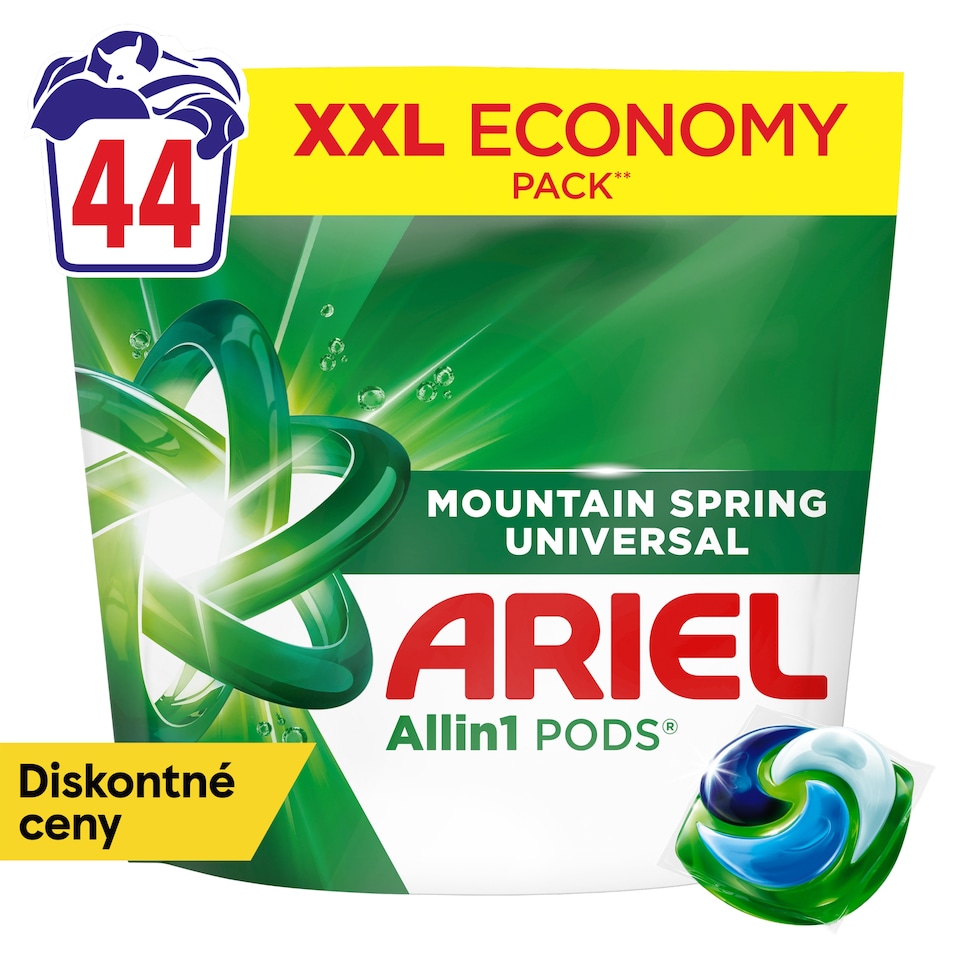 image 1 of Ariel Allin1 PODS Mountain Spring Universal Washing Liquid Capsules, 44 Washes