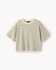 image 4 of F&F Cotton Rich Cropped T-Shirt in Multi Green