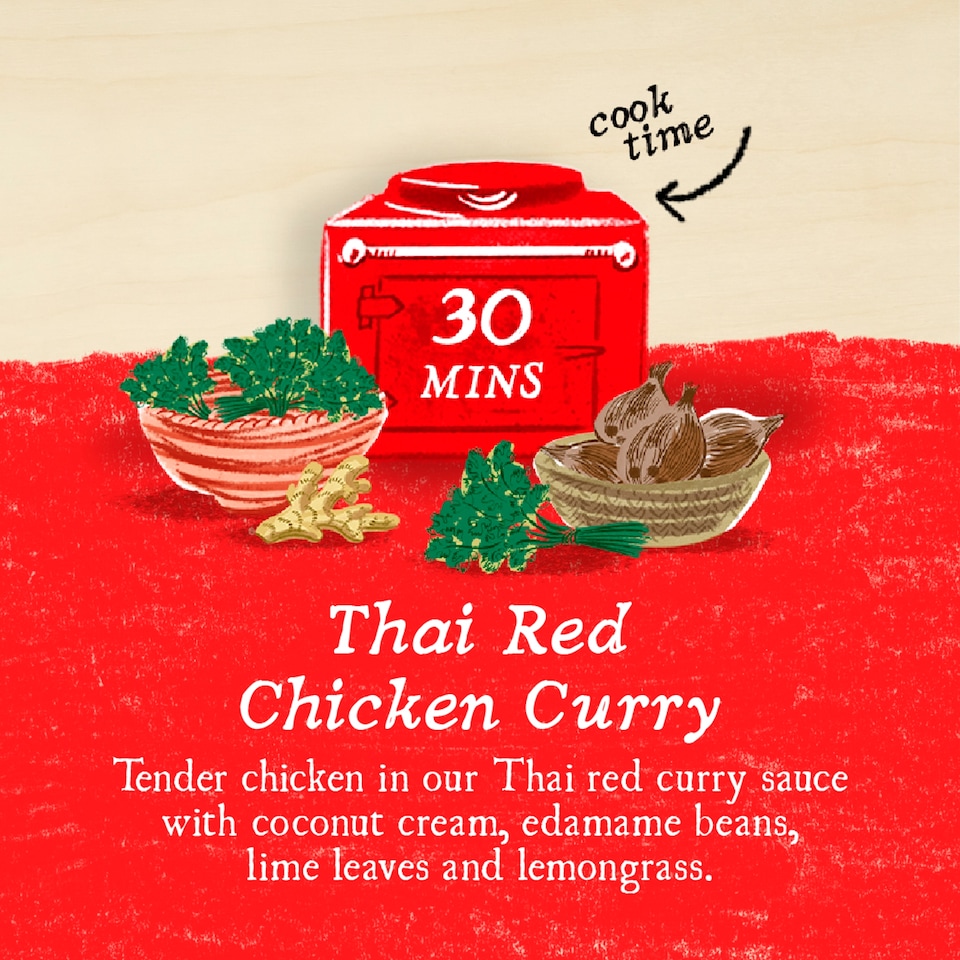 image 1 of Charlie Bigham's Thai Red Chicken Curry & Rice 835G