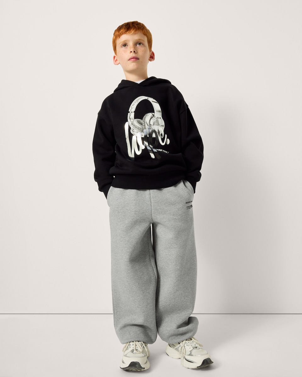 image 1 of Hype Cotton Rich Hoodie in Black