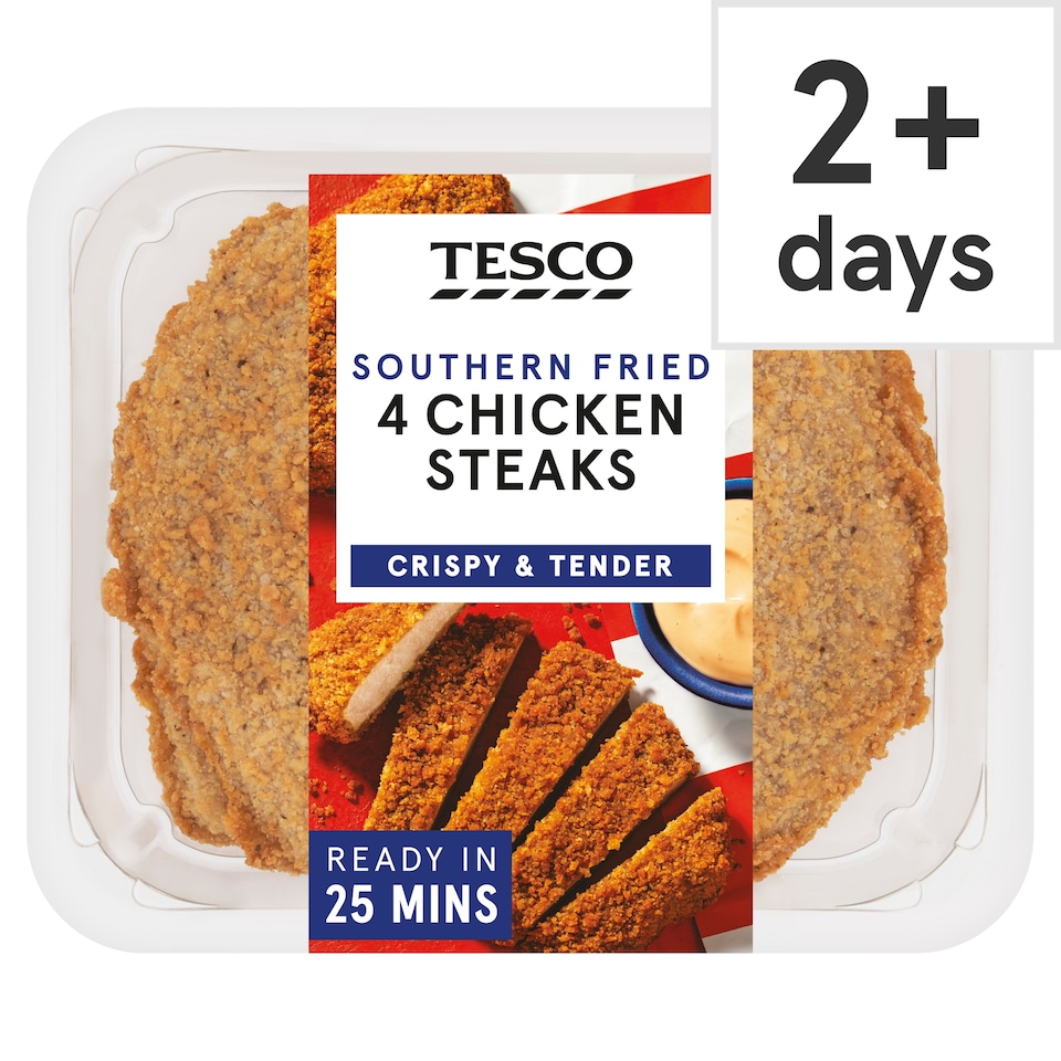 Tesco Southern Fried Chicken Steaks 4 Pack 505g