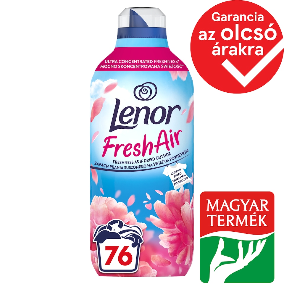 Lenor Fresh Air Öblítő 76 Mosáshoz, Pink Blossom 1. kép