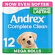 image 1 of Andrex Complete Clean Toilet Tissue Mega Rolls 12 Pack