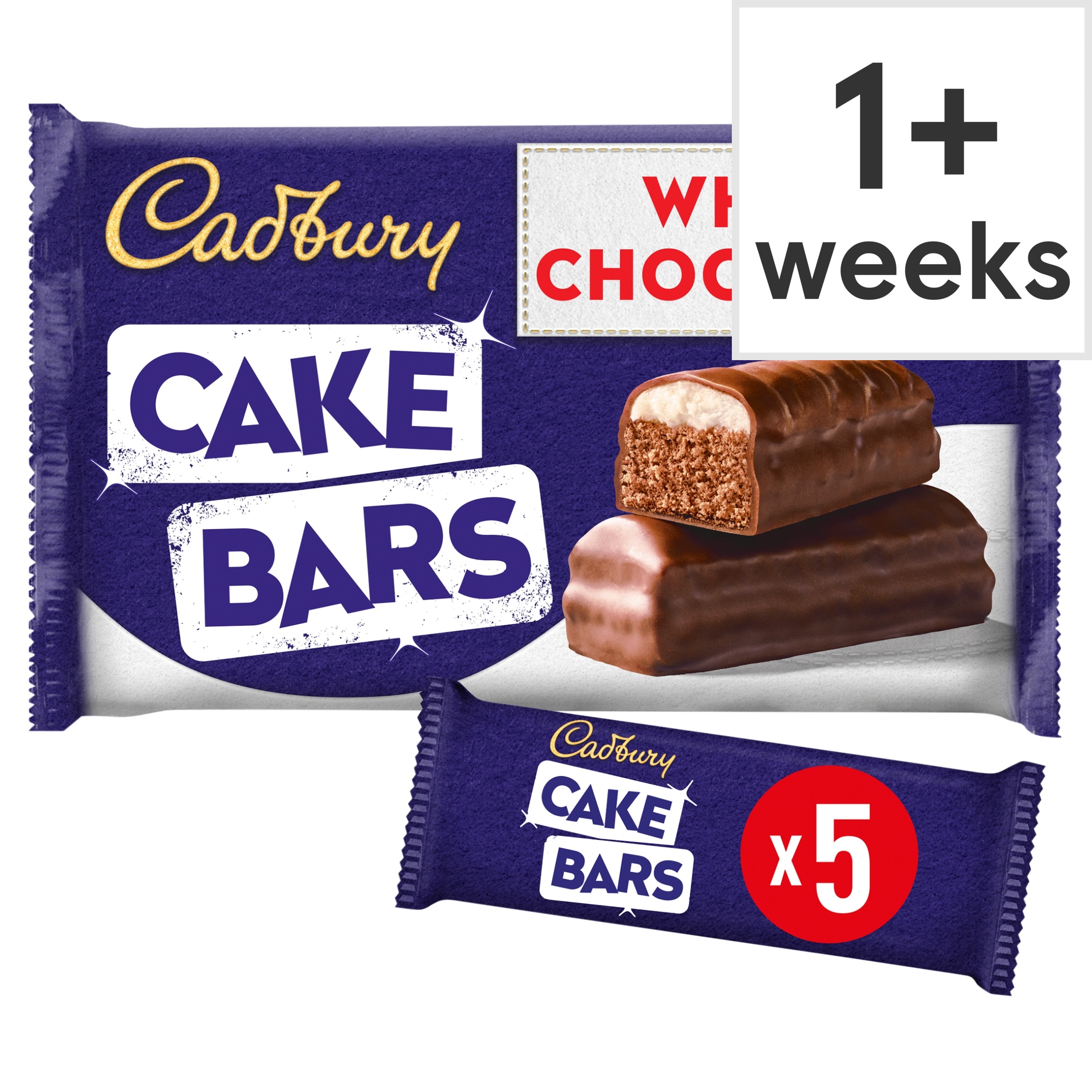 Cadbury White Chocolate Cake Bars 5 Pack