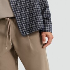 The F&F Edit Comfort Stretch Drawstring Chino Trousers in Stone