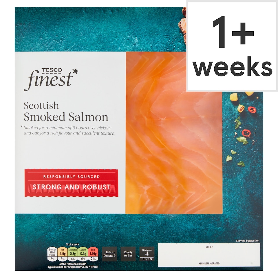 Tesco Finest Scottish Smoked Salmon Strong And Robust 100g
