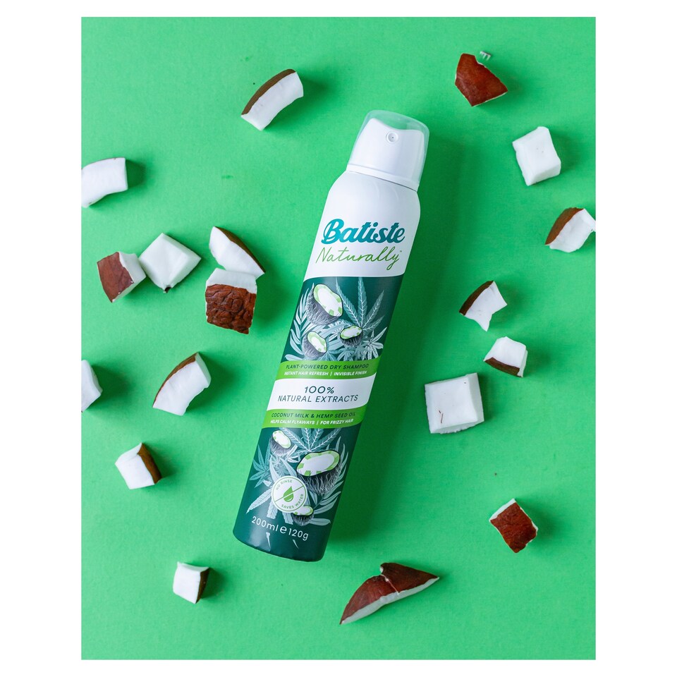image 1 of Batiste Dry Shampoo Coconut Milk & Hemp Oil 200Ml