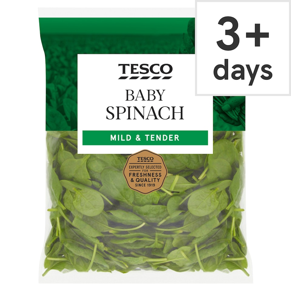 image 1 of Tesco Baby Spinach 250G