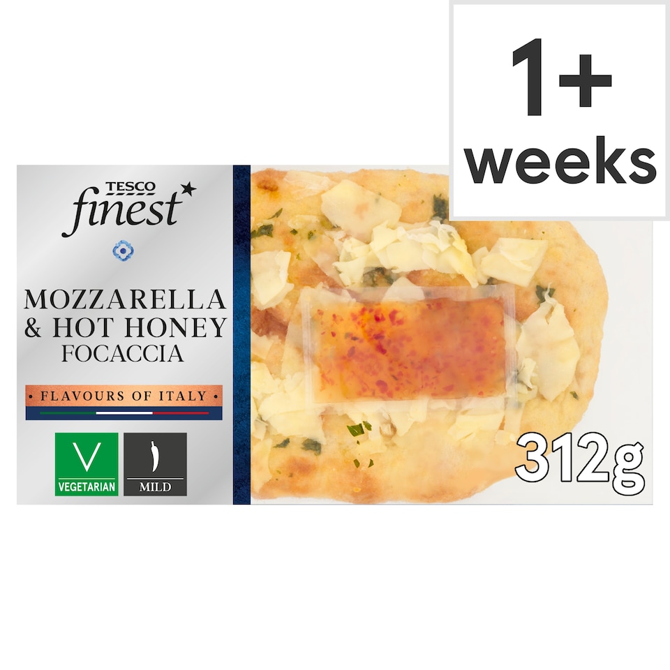 Tesco Finest Mozzarella and Hot Honey Focaccia 312g