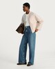 image 2 of F&F Ribbed Collar Zip Through Bomber Jacket in Cream