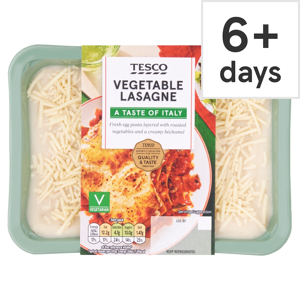 Tesco Vegetable Lasagne 400G