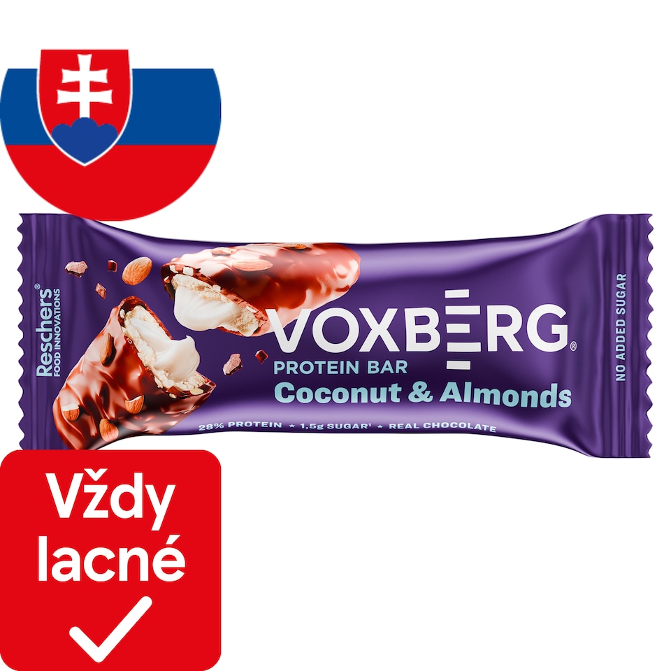 Voxberg Proteínová tyčinka s kokosom v mliečnej čokoláde 50 g