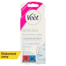 Veet Minima Easy Gel voskové pásiky na tvár a obrúsky 20 ks
