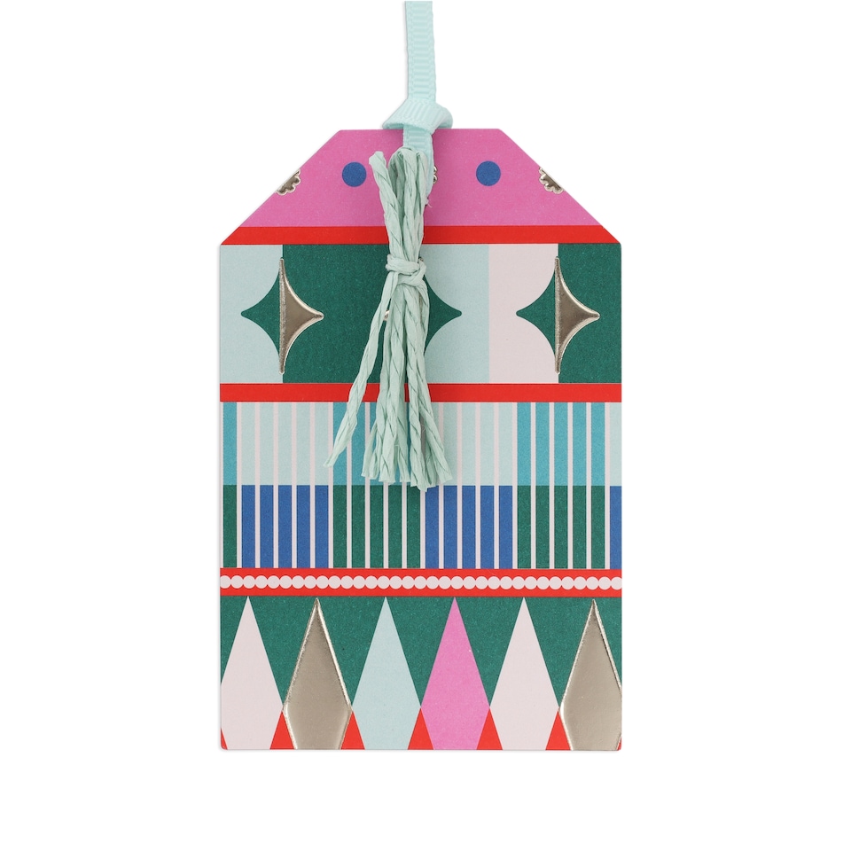 image 1 of Paperchase Christmas Geo Roll Tags