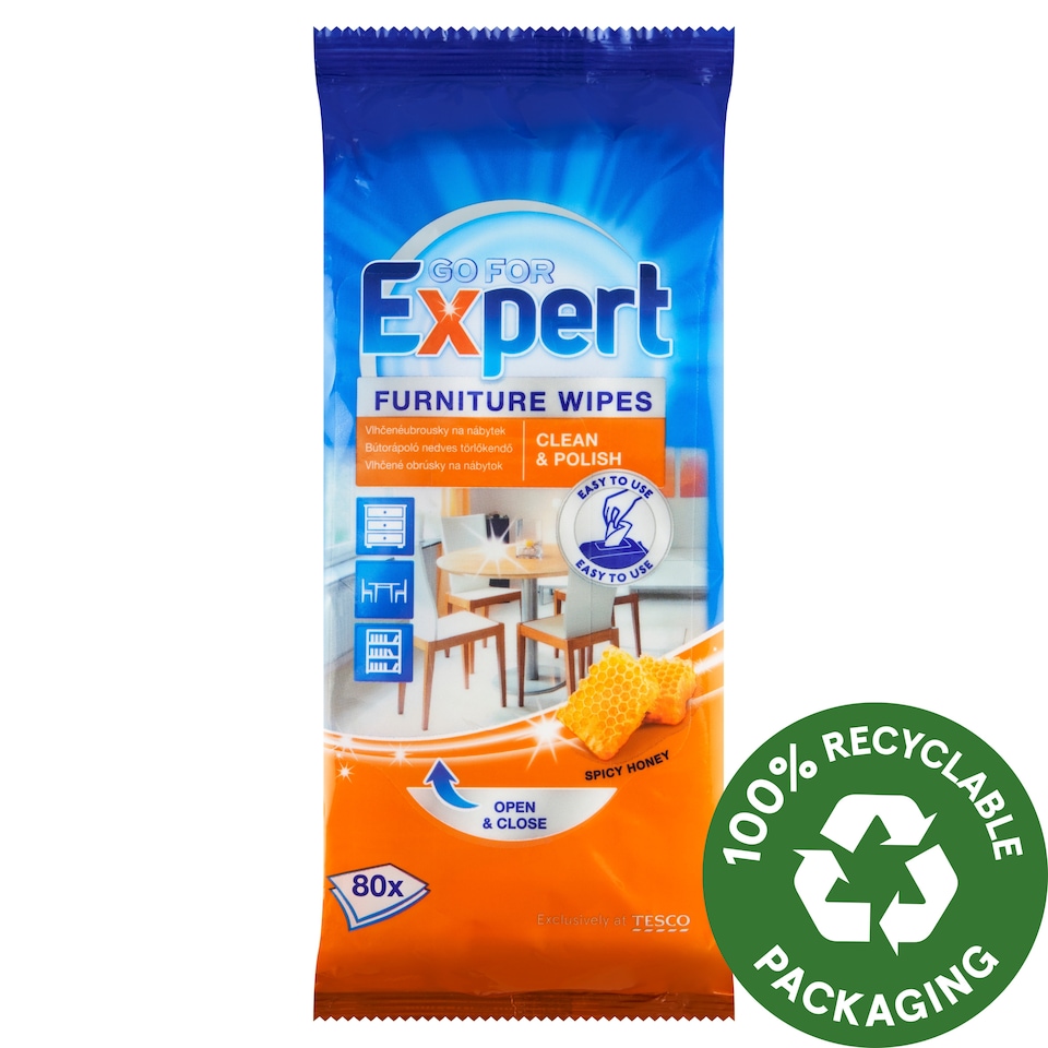 Go for Expert Spicy Honey bútorápoló nedves törlőkendő 80 db