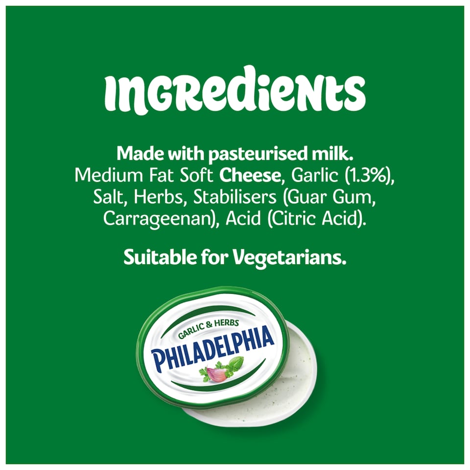 image 1 of Philadelphia Garlic & Herbs Soft Cream Cheese 165G