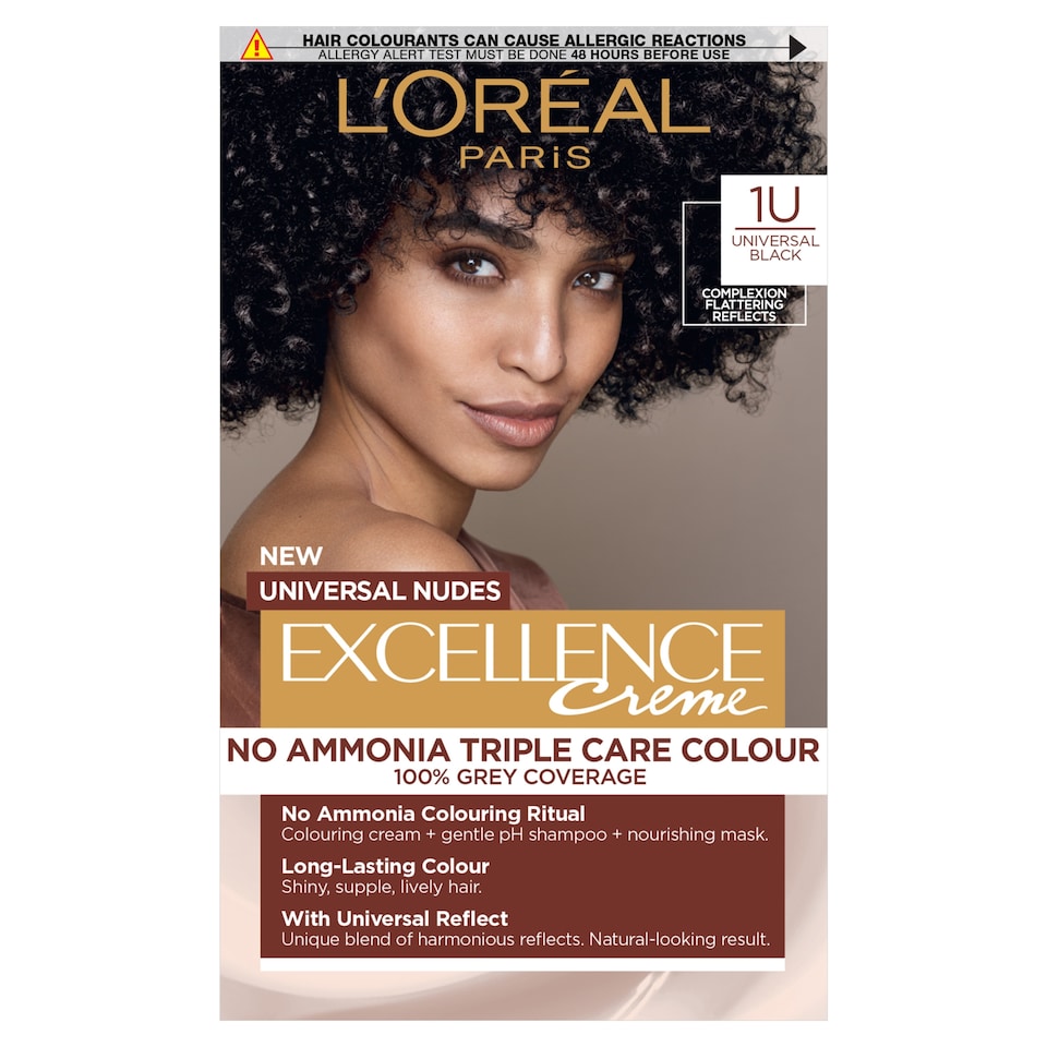 image 1 of L'Oreal Paris Excellence Nudes Universal 1U BlackPermanent Hair Dye