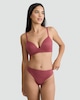 image 2 of F&F Contour Non-Wired Lace Plunge Bra in Purple