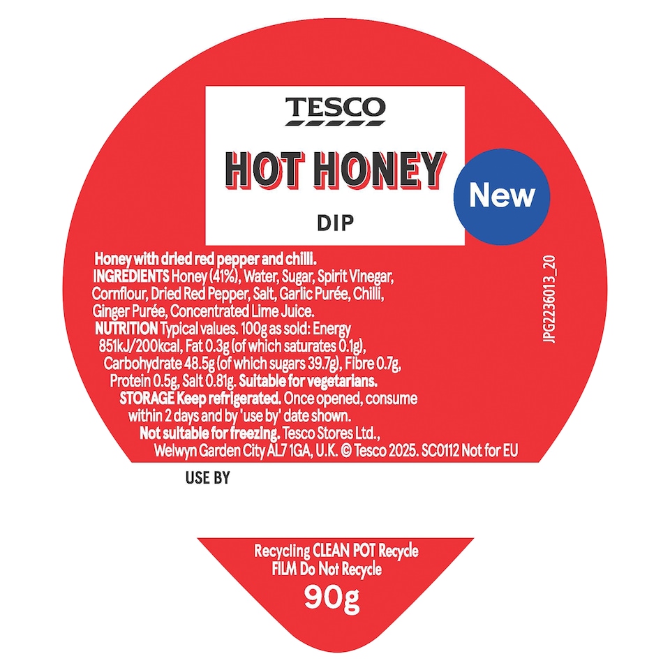 Tesco Hot Honey Dip 90g