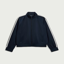 F&F Active AFTERCLASS Side Stripe Zip Up Jacket in Navy