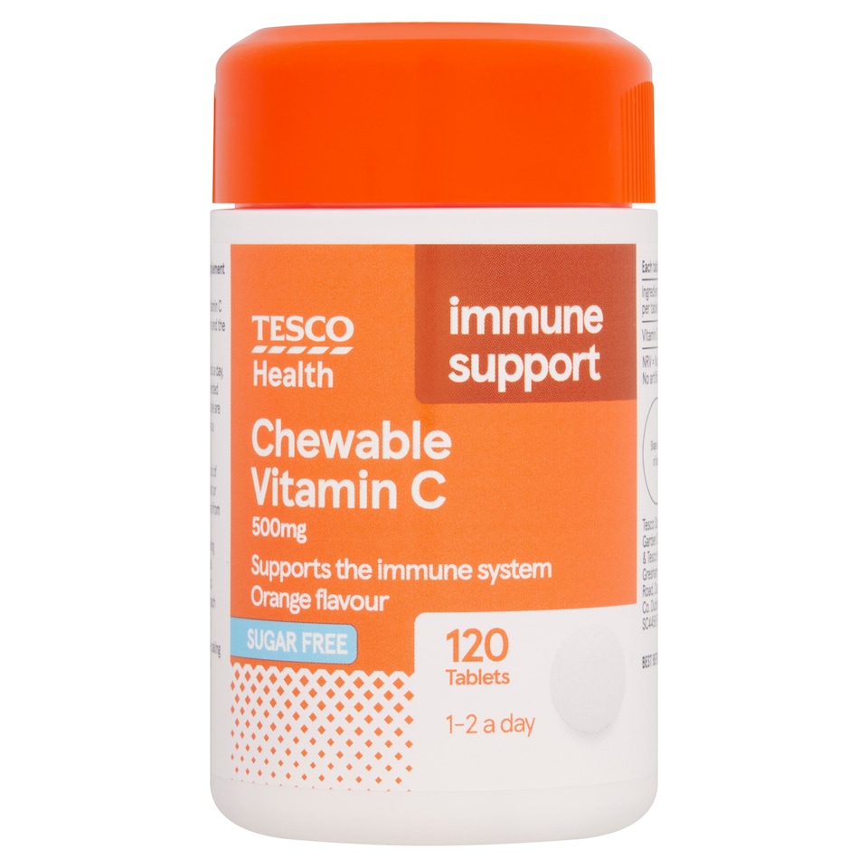 Tesco Health 120 Chewable Vitamin C 500Mg Tablets