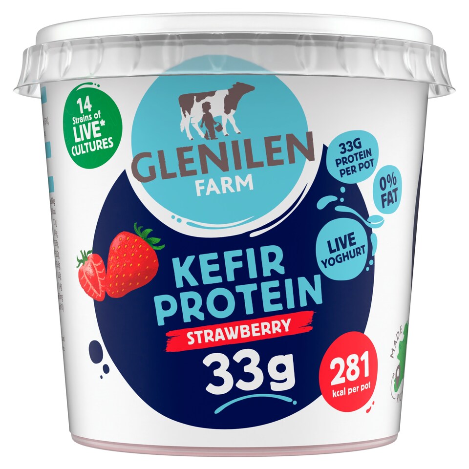 Glenilen Farm Kefir Protein Yoghurt Strawberry 350g