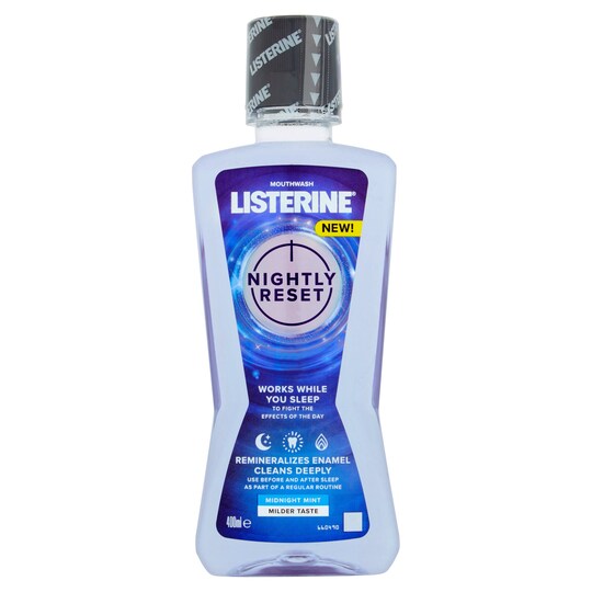 Listerine Nightly Reset Mouthwash 400Ml Tesco Groceries
