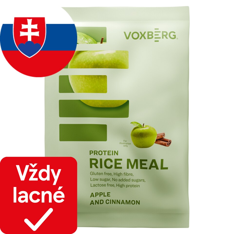 Voxberg Sypká zmes na prípravu ryžovej kaše s kúskami jabĺk a so škoricou 60 g