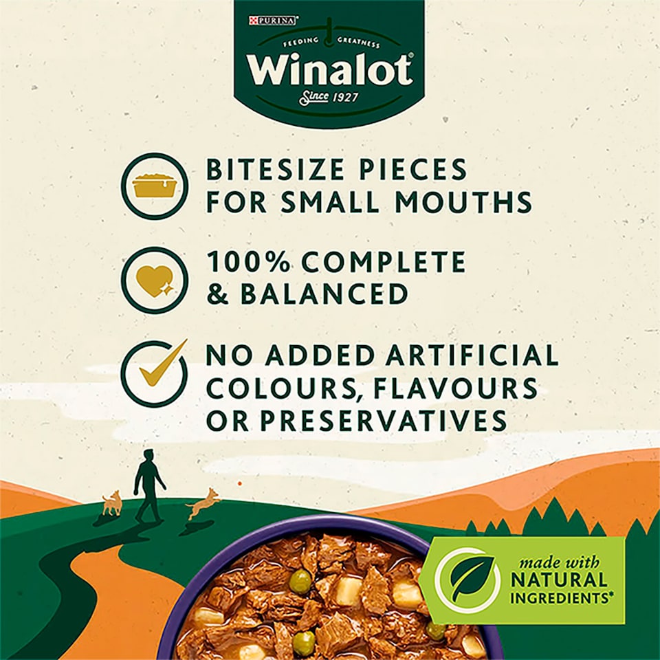 image 1 of Winalot Small Dog Classic Meals Dog Food Pouches In Gravy 12X100g
