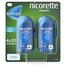 Nicorette Cools 2mg Nicotine Lozenges - Icy Mint 80s