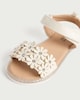 image 3 of F&F Girls Floral Embellished Strap Sandals in White