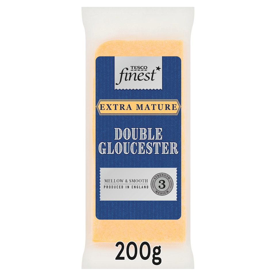 Tesco Finest Extra Mature Double Gloucester Cheese 200G