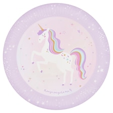 Tesco Unicorn Plate 10 Pack