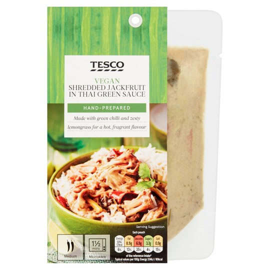 Tesco Jackfruit In Thai Green Sauce 150G Tesco Groceries