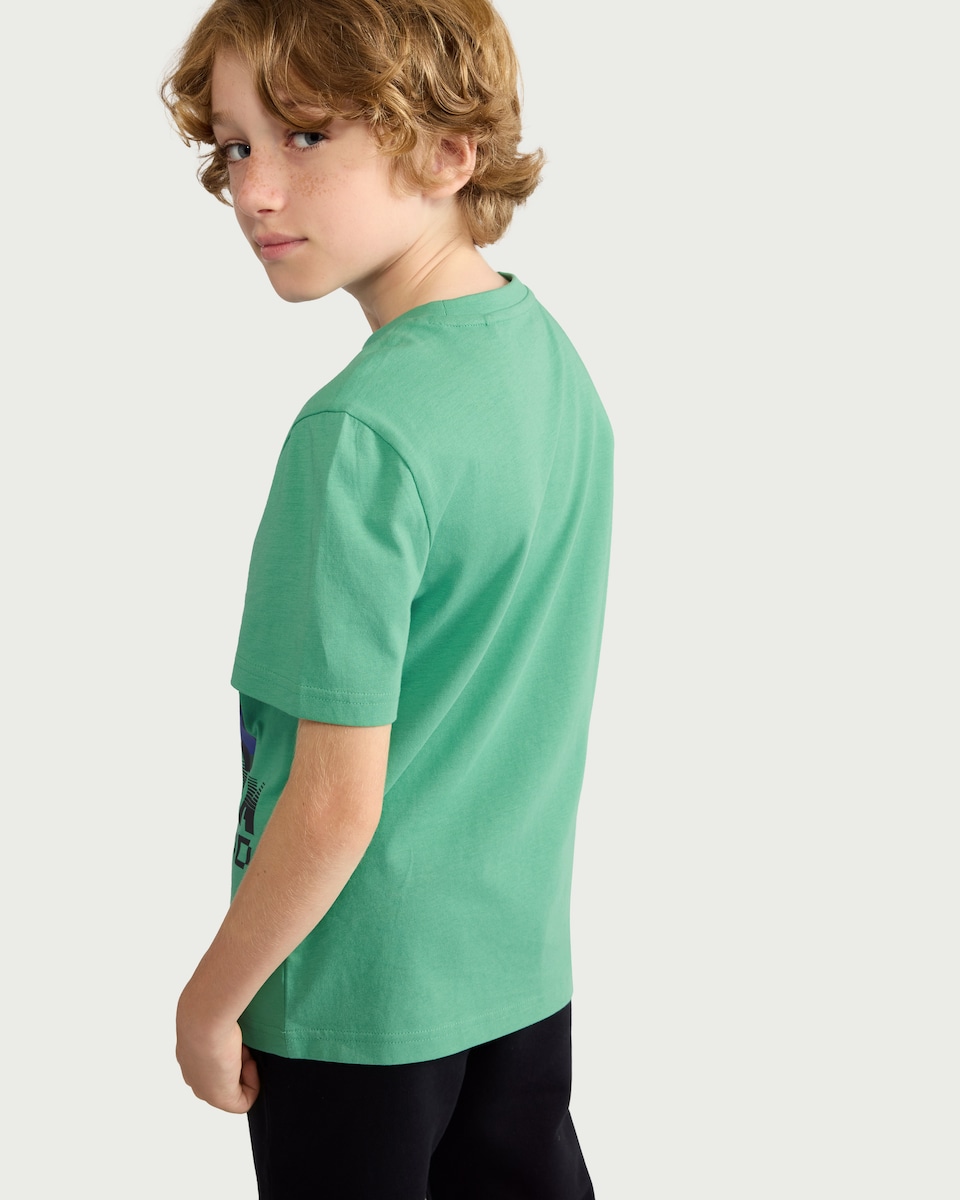 image 1 of Minecraft Pure Cotton T-Shirt in Green
