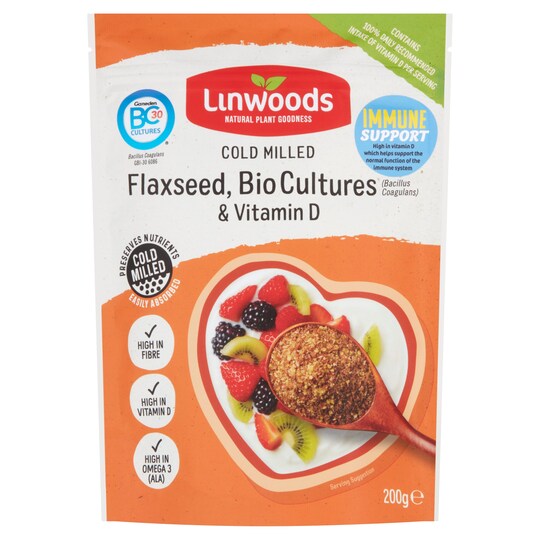 Linwoods Flax Seeds Biological Cultures & Vitamin D 200G Tesco Groceries