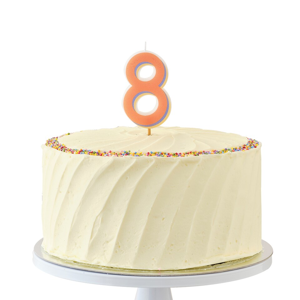 image 1 of Ginger Ray Rainbow Number 8 Candle