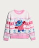 image 4 of Disney Lilo & Stitch Print Christmas Jumper in Multi Pink