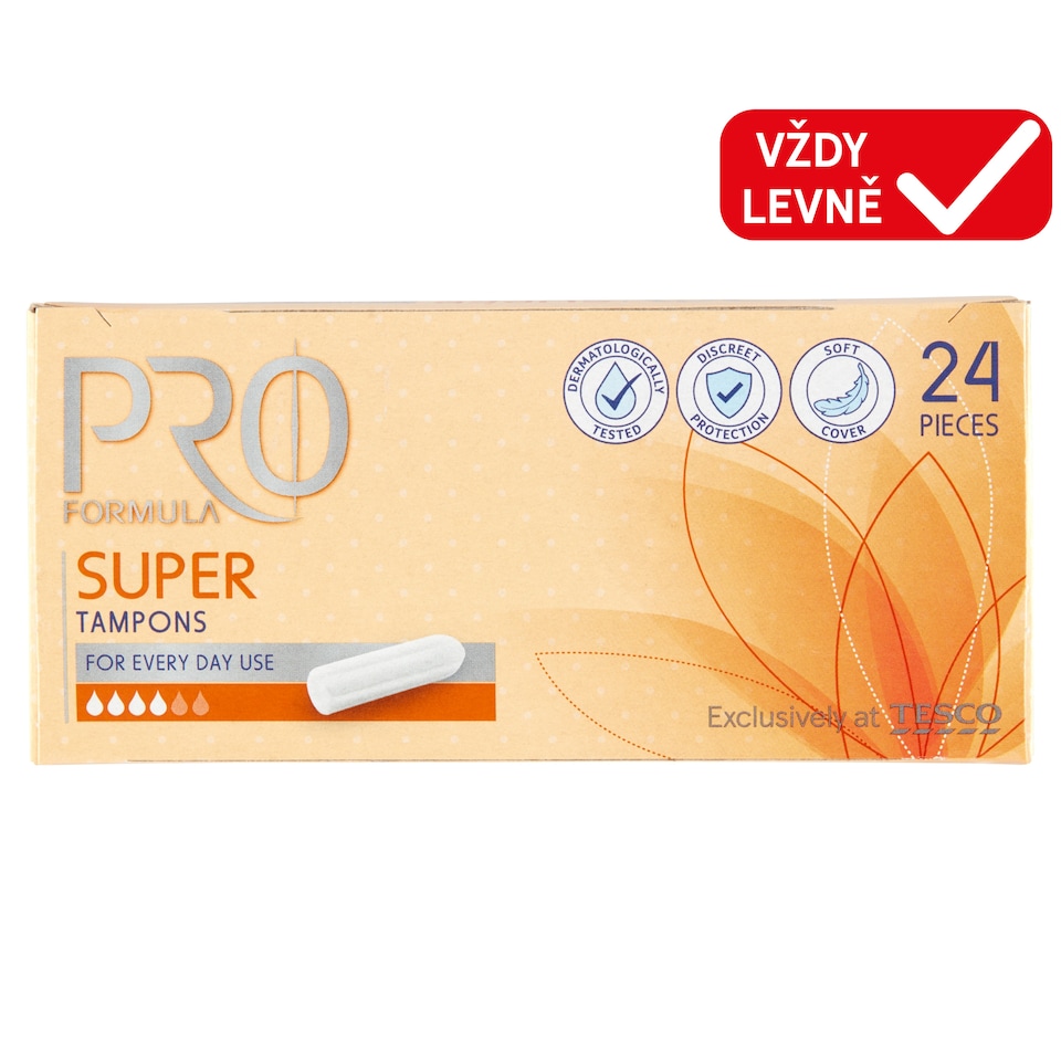 Tesco Pro Formula Sanitary Tampons Super 24 pcs