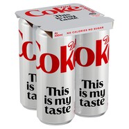 Diet Coke Soft Drink 4x330ml Tesco Groceries Diet Coke Soft Drink 4x330ml Tesco Groceries